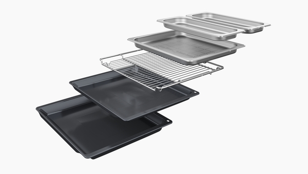 Siemens Einbau-Dampfbackofen iQ700, 60x60 cm, Schwarz, Edelstahl, HS736G3B1