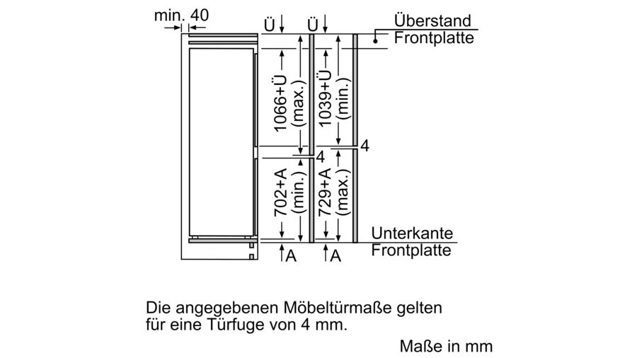 Bosch Einbau-Kühl/Gefrier-Kombination KIF86PFE0