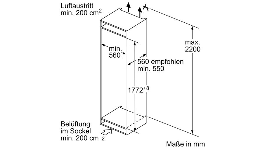 Bosch Einbau-Kühl/Gefrier-Kombination KIF86PFE0